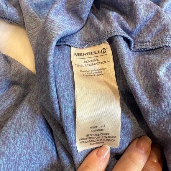 Merrell Helio Hooded Cowl Pullover Top Shirt Baselayer Purple MEDIUM #JWS22337 - Picture 12 of 12